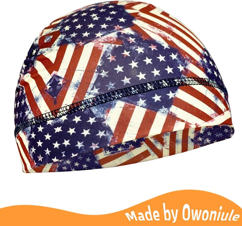 Owoniule 6 Pcs Skull Cap Sweat Wicking Helmet Liner Breathable Cycling Beanie Running Sports Hat Cooling Head Wraps for Men - Image 2